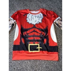 NWOT Men's Christmas Sweatshirt Santa with 6 abs‎ size small